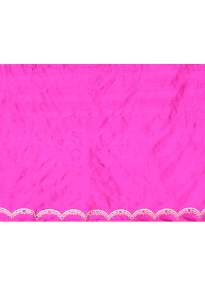 Rani Pink Katan Silk Saree — Kadwa Booti