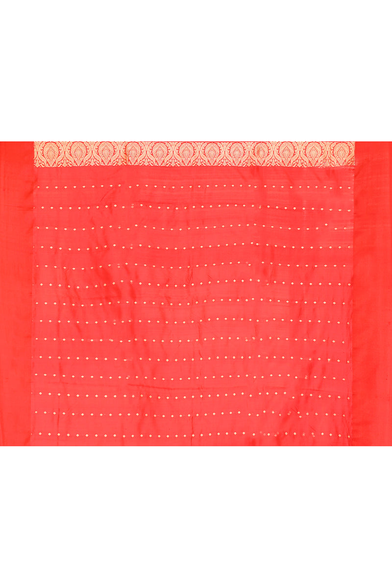 Maroon Katan Silk Saree — Kadwa