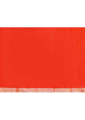Maroon Katan Silk Saree — Cut Work Booti