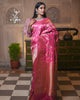 Pink Katan Pure Silk Handwoven Saree