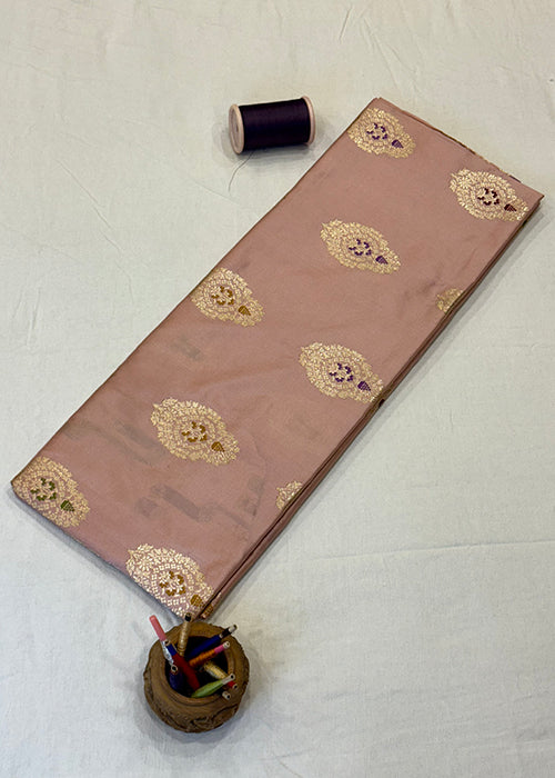 Light Pink Katan Silk Saree — Kadwa Booti