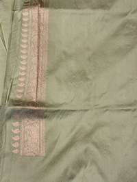 Light Green Katan Silk Saree — Kadwa Booti
