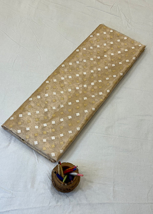 Golden Tissue Silk Saree — Kadwa Booti
