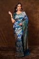 Blue Saree Katan Silk Handwoven