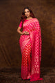 Red Saree Georgette Silk Bandhani