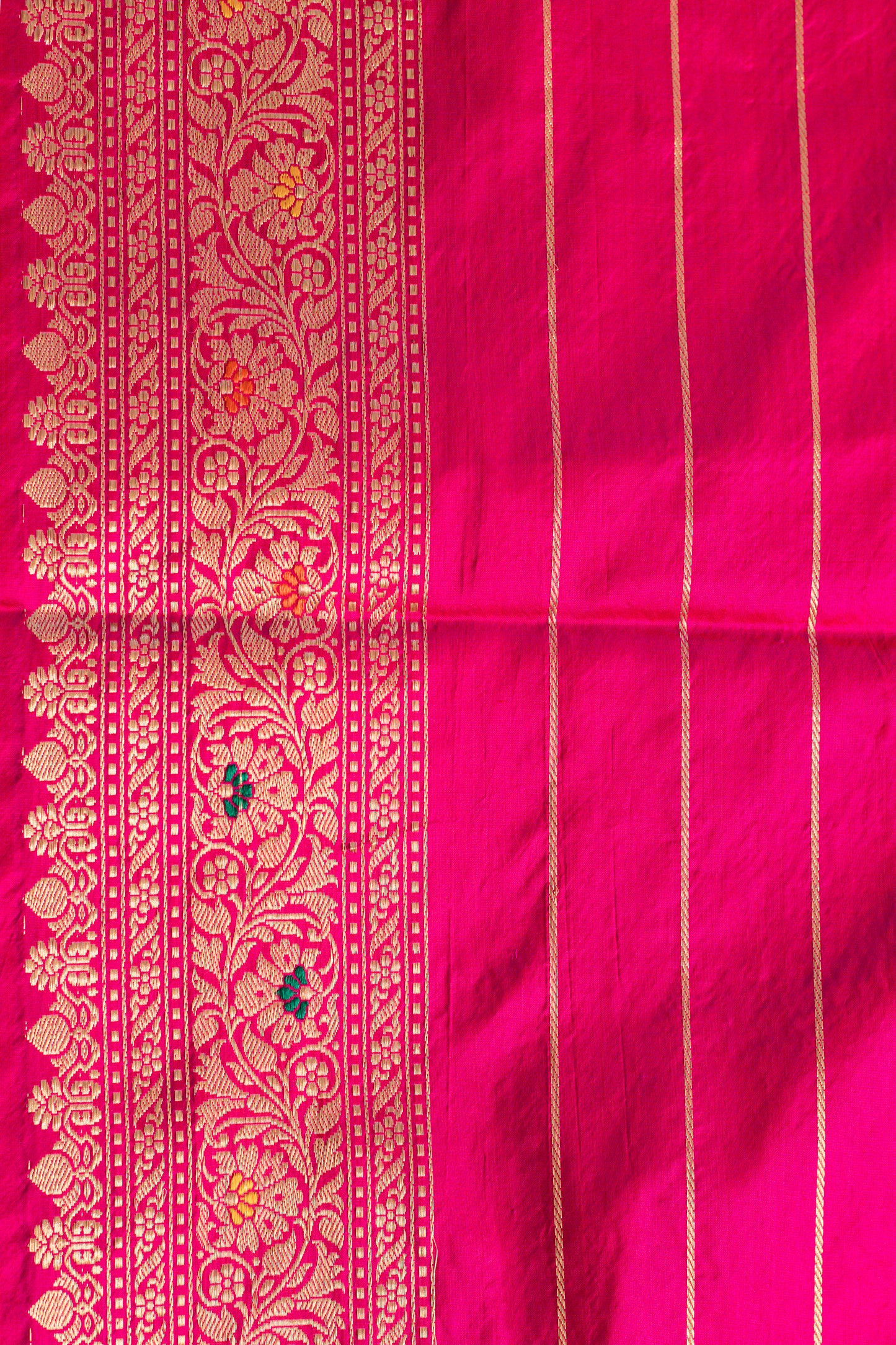 Rani Pink Saree Katan Silk Handwoven