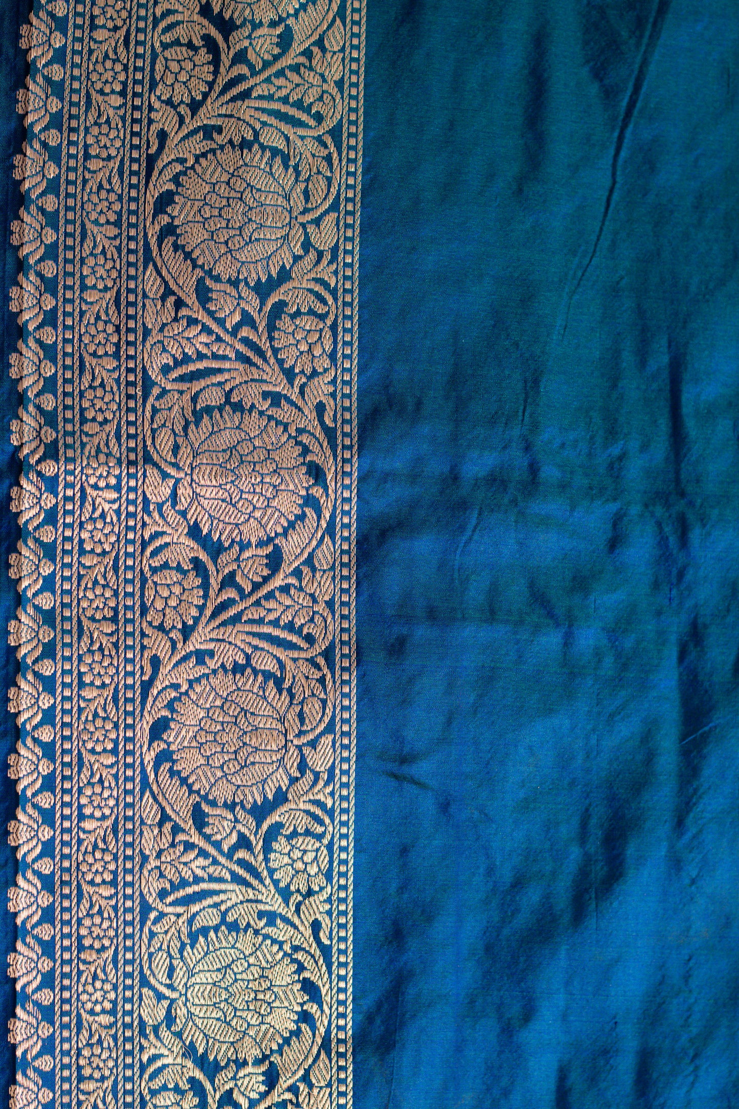 Blue Saree Katan Silk Handwoven