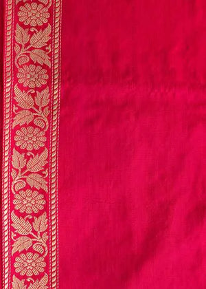 Hot Pink Katan Silk Saree