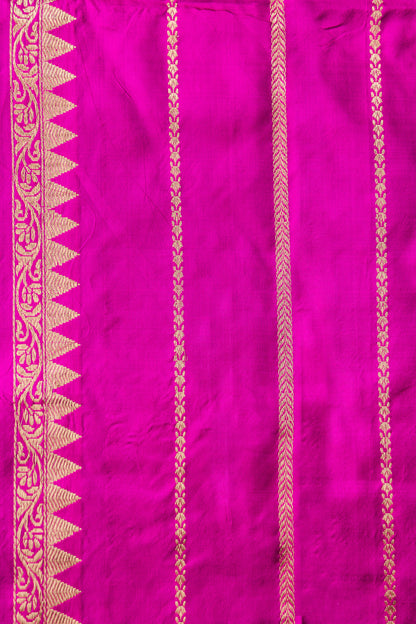Brown Handwoven Kadwa Katan Silk Saree - Panaya 