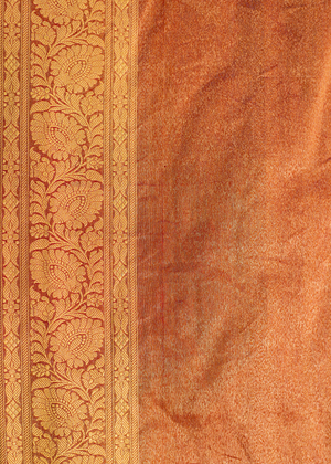 Red Tissue Silk Saree — Kadwa Jaal