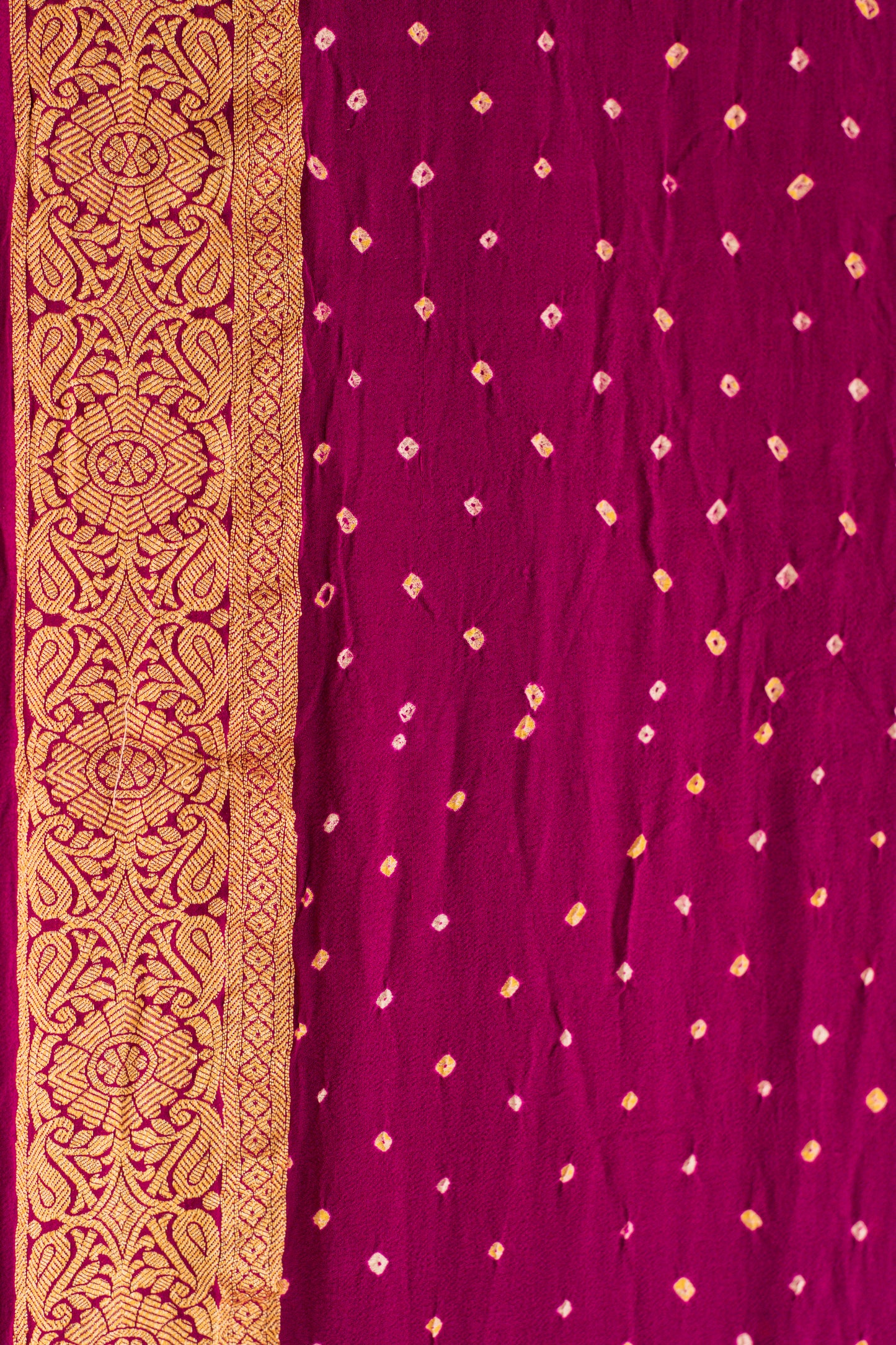 Pink Saree Georgette Silk Bandhani - Panaya 