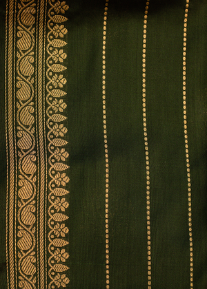 Green Katan Silk Saree — Konia Boota- The panaya