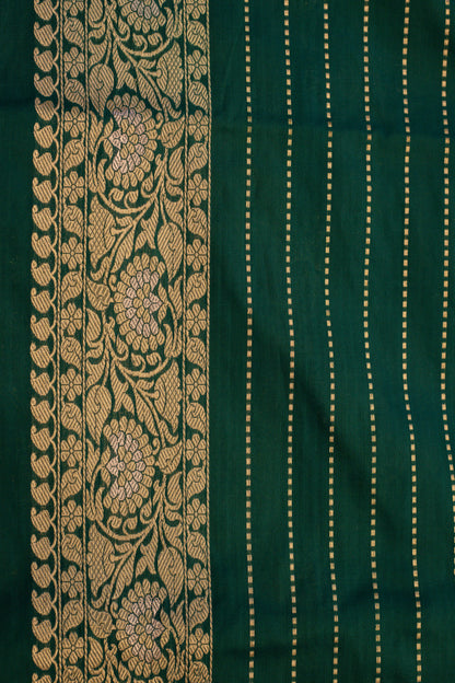 Green Saree Katan Silk Handwoven - Panaya 