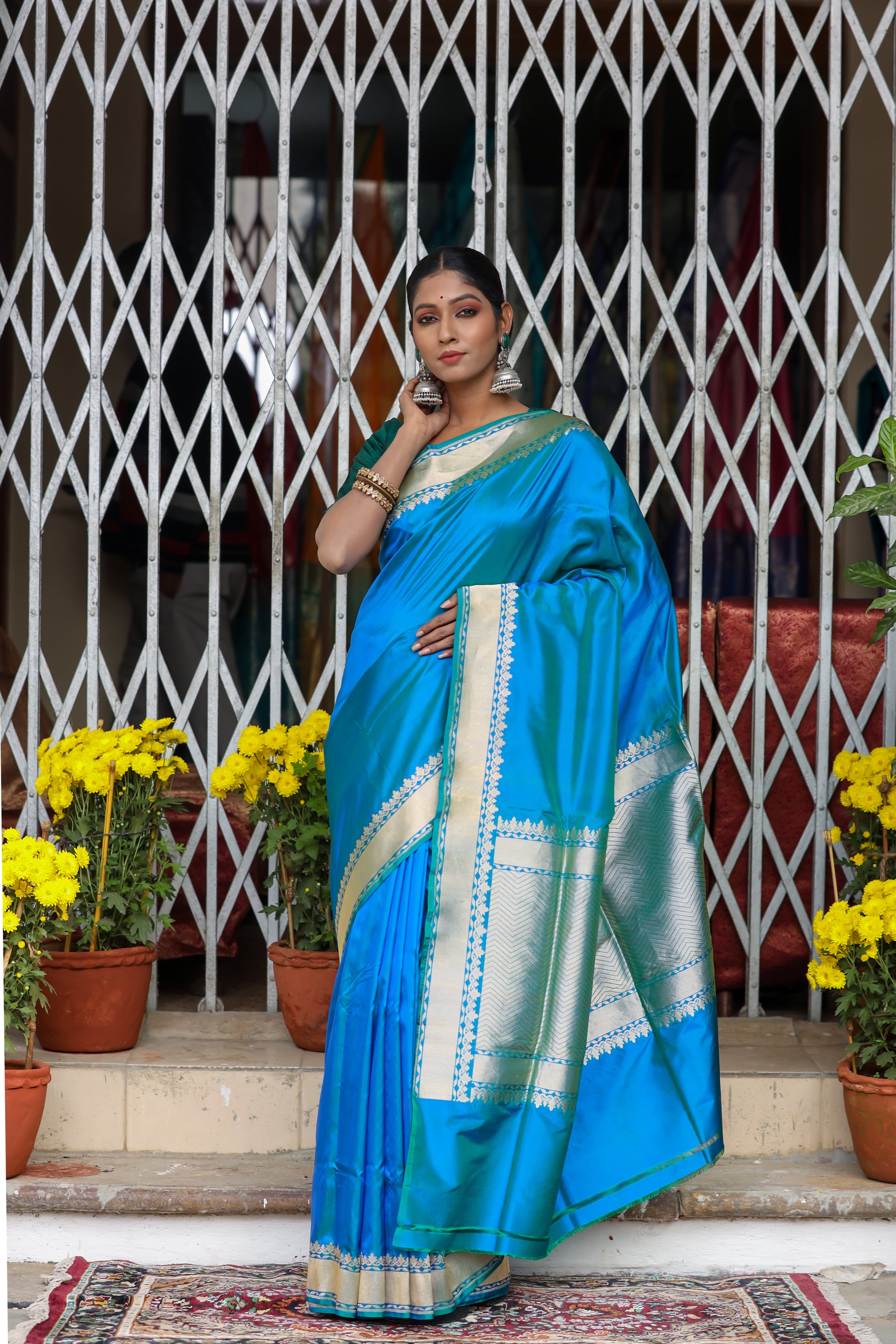 Morkanthi Katan Pure Silk Kadwa Saree