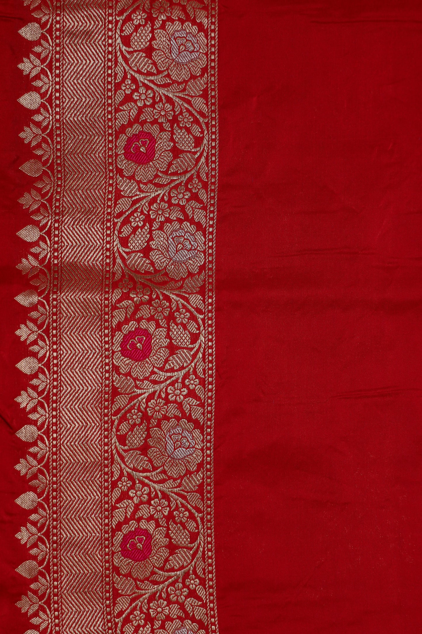 Red Katan Pure Silk Cutwork Saree