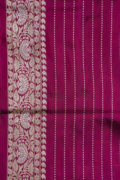 Magenta Katan Pure Silk Kadwa Saree - Panaya 