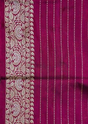 Wine Katan Silk Saree — Kadwa