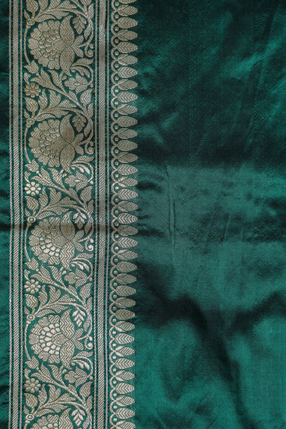 Green Katan Pure Silk Kadwa Saree - Panaya 
