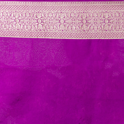 Purple Georgette Khaddi Pure Silk Saree - Panaya 