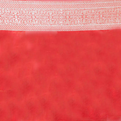 Red Georgette Khaddi Pure Silk Saree - Panaya 