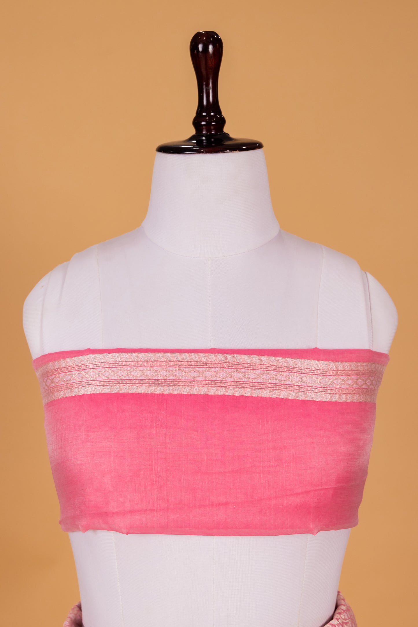 Pink Banarasi Cotton Cutwork Saree