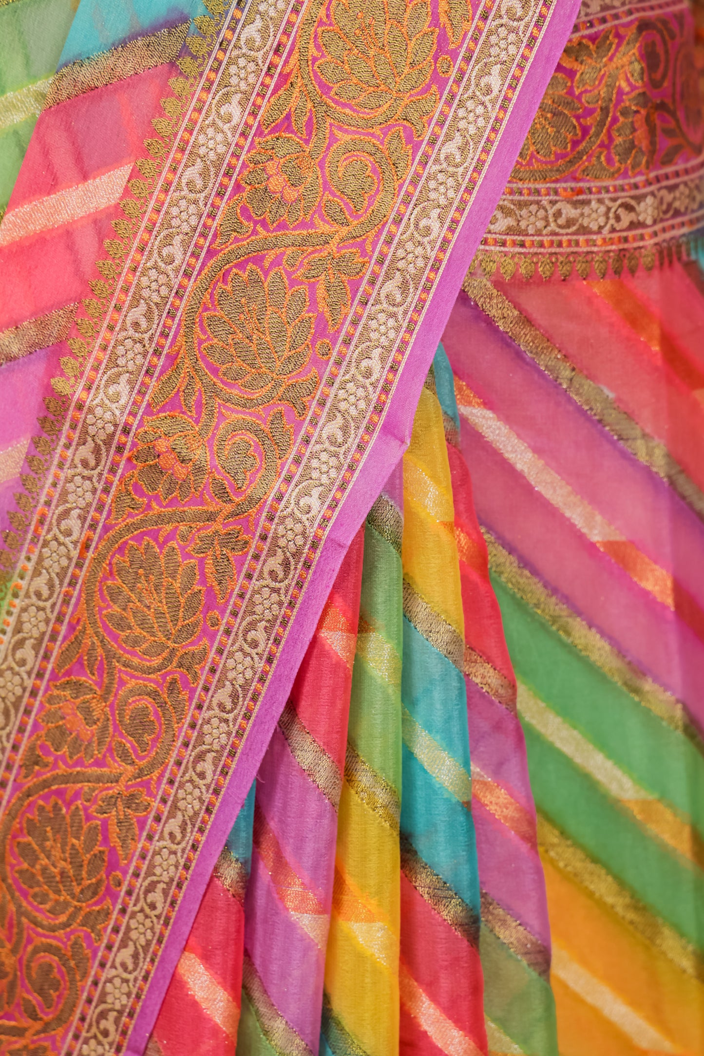 Lavendar Chiffon Pure Silk Cutwork Saree