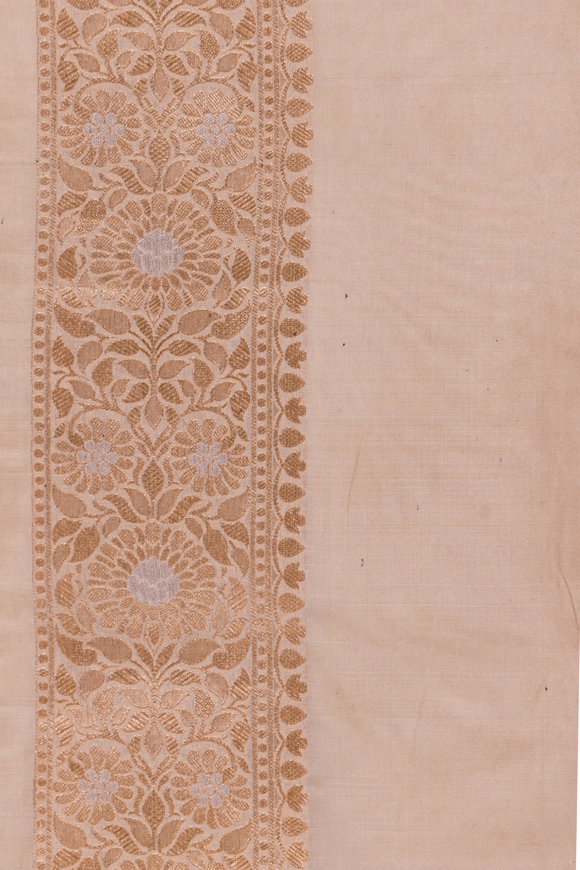 Ecru Katan Pure Silk Cutwork Saree