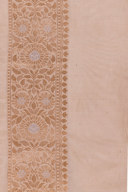 Ecru Katan Pure Silk Cutwork Saree