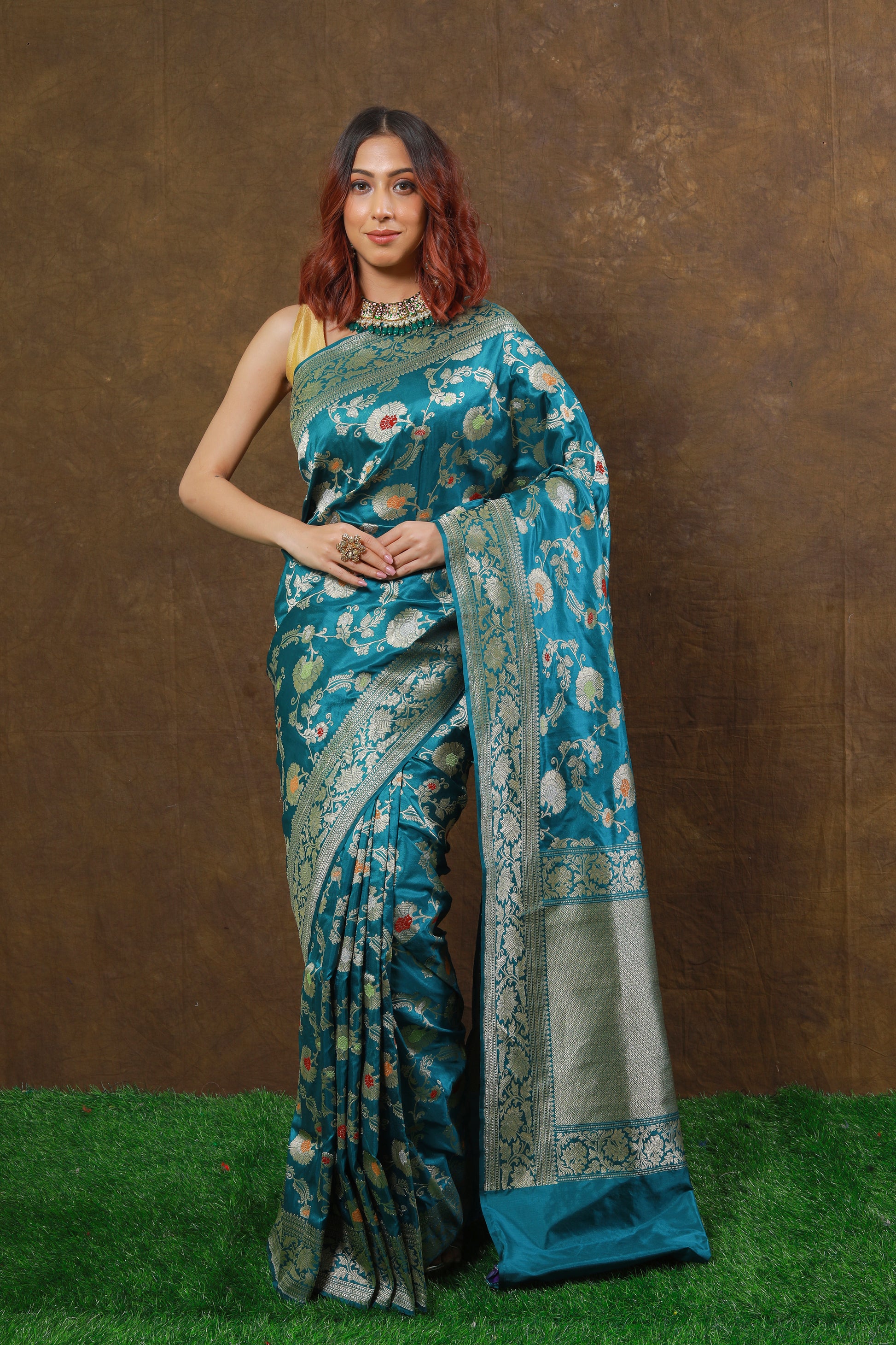 Morkanthi Handwoven Kadwa Katan Silk Saree