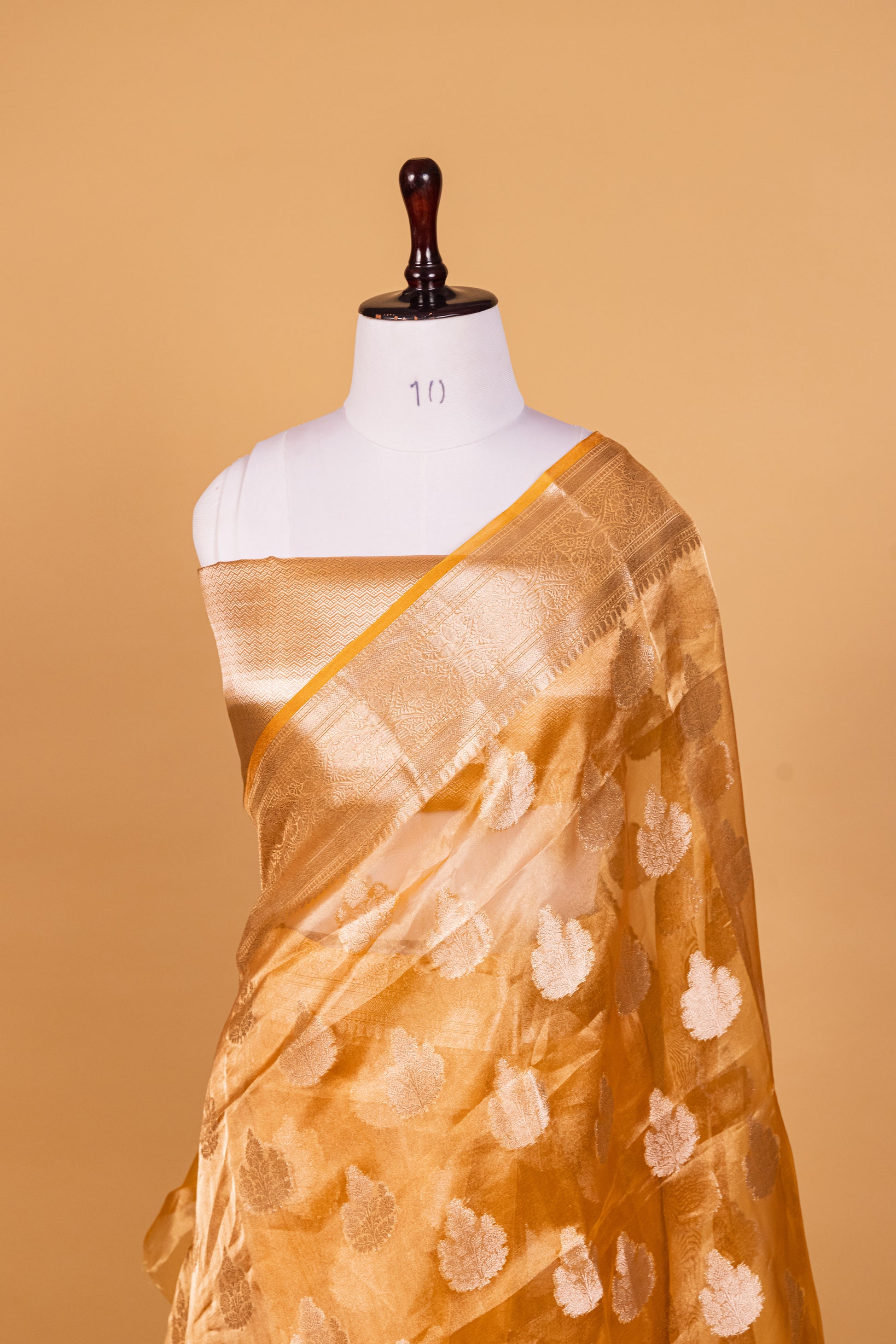 Yellow Tissue Pure Silk Dyed Saree
