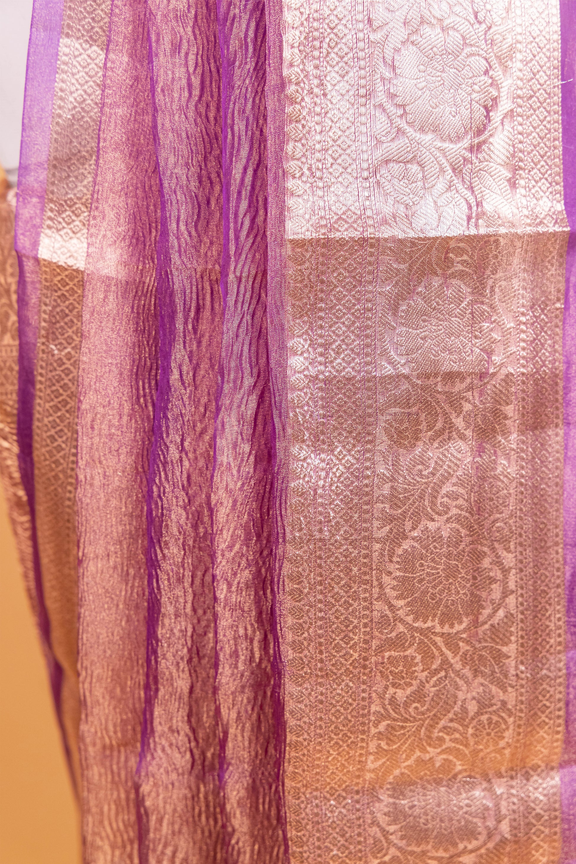 Magenta Tissue Pure Silk Dyed Saree