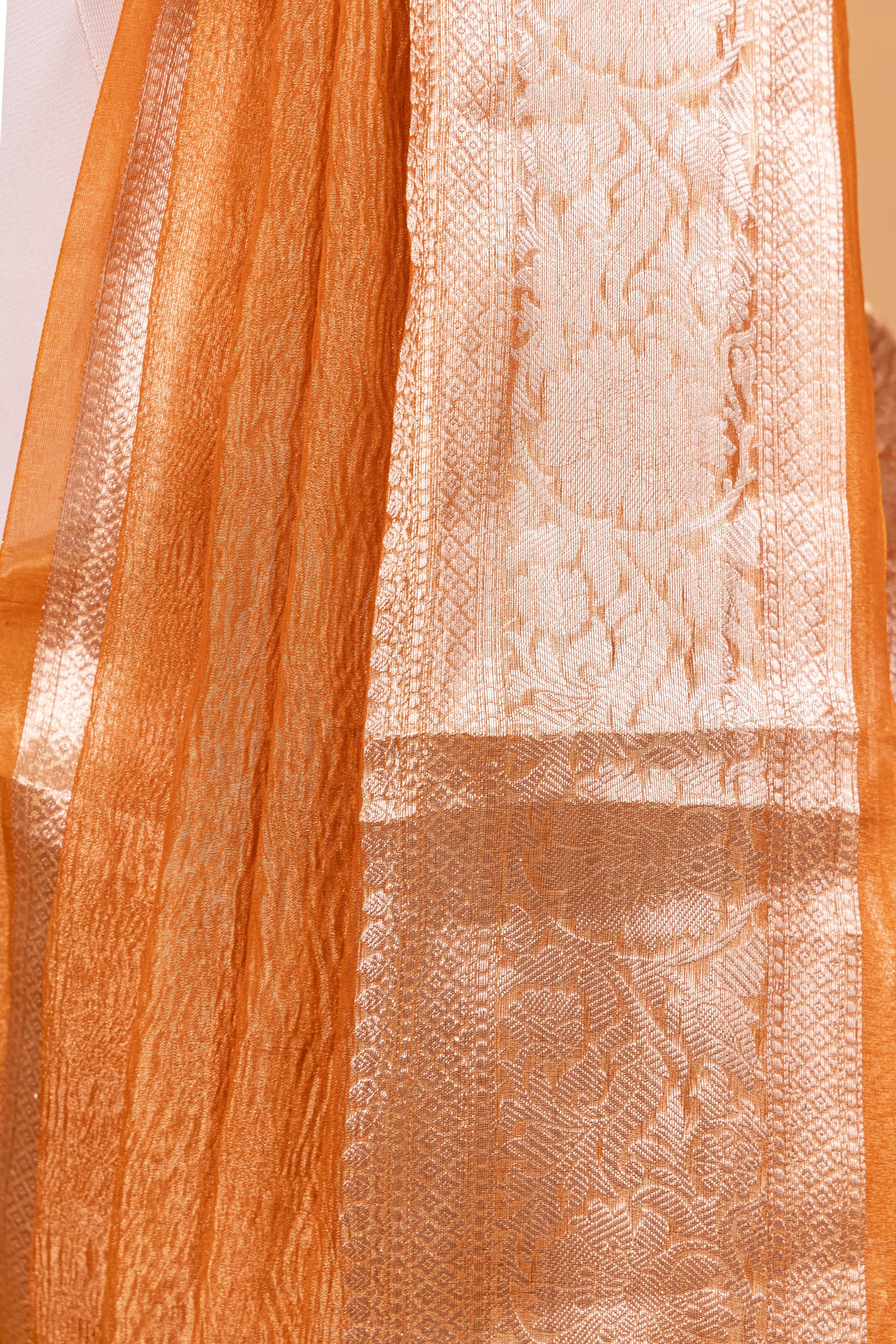Gold Tissue Pure Silk Dyed Saree