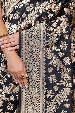 Maroon Katan Silk Saree — Kadwa Boota