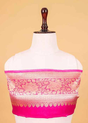 Dark Pink Katan Silk Saree — Kadwa