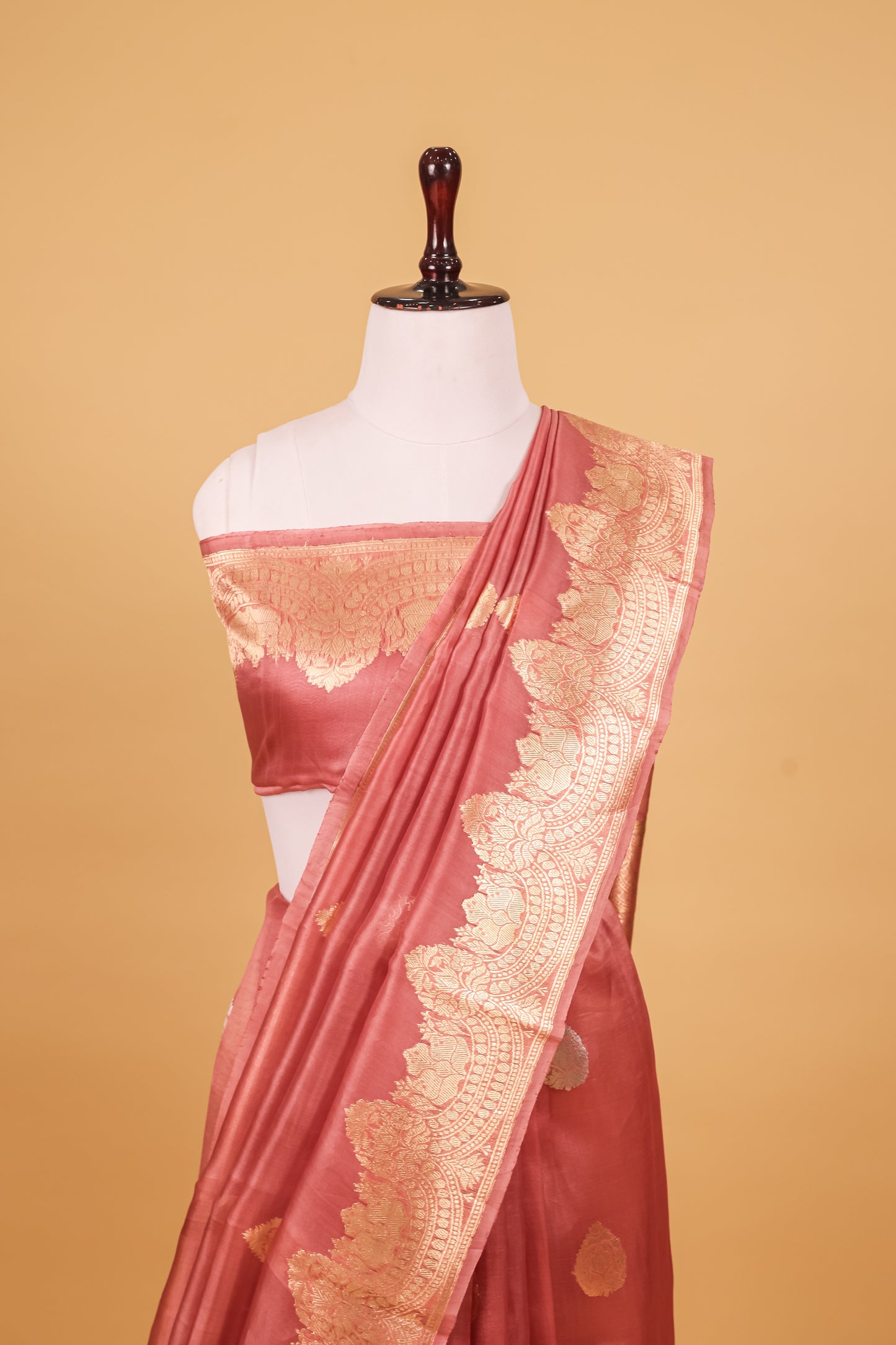 Pink Organza Silk Kadhwa Saree - Panaya 