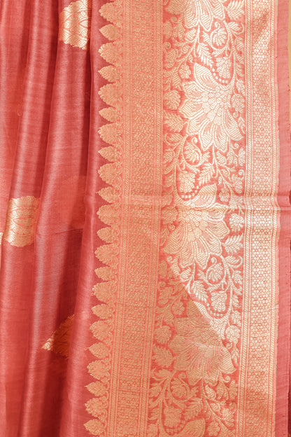 Pink Organza Silk Kadhwa Saree - Panaya 