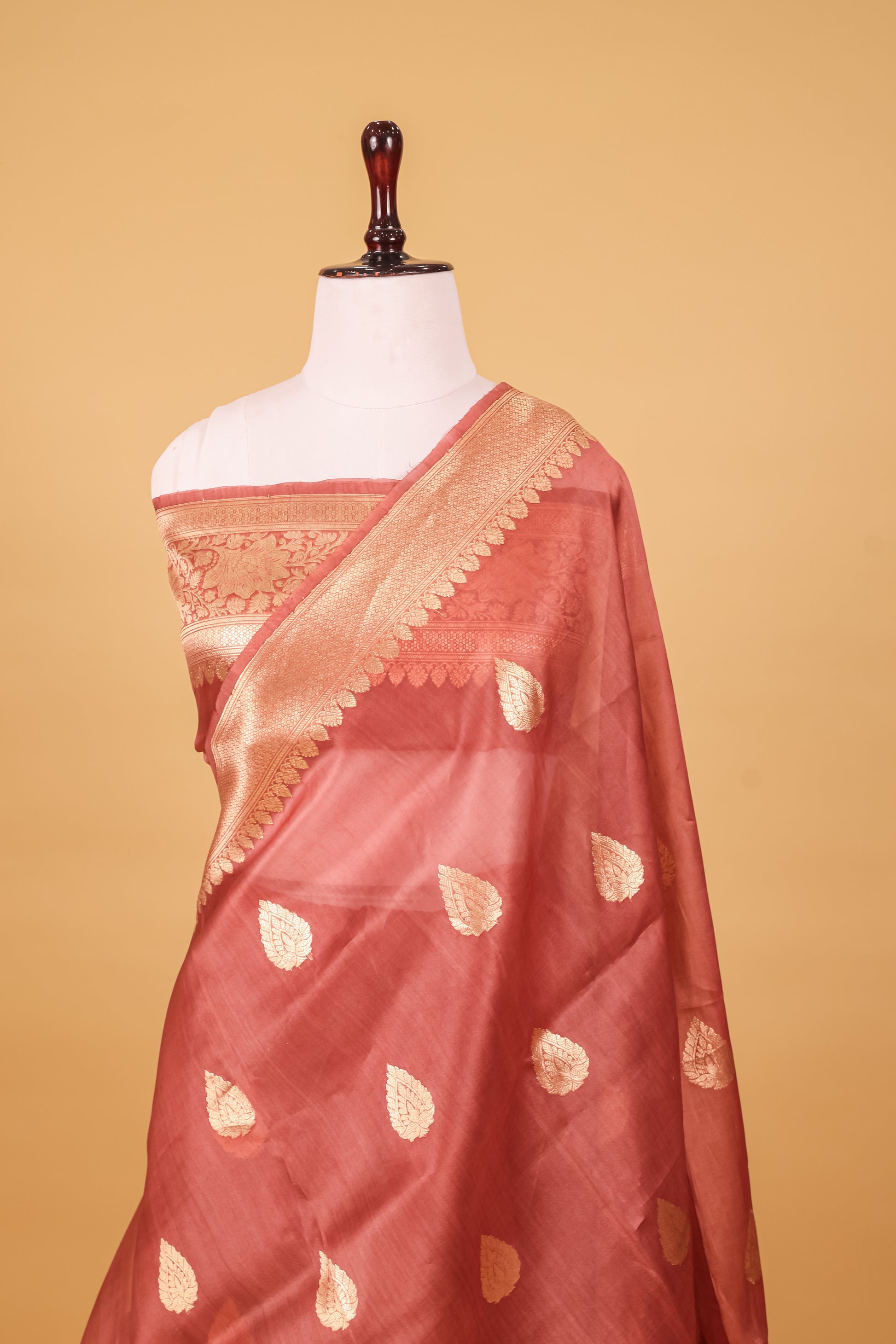 Pink Organza Silk Kadhwa Saree