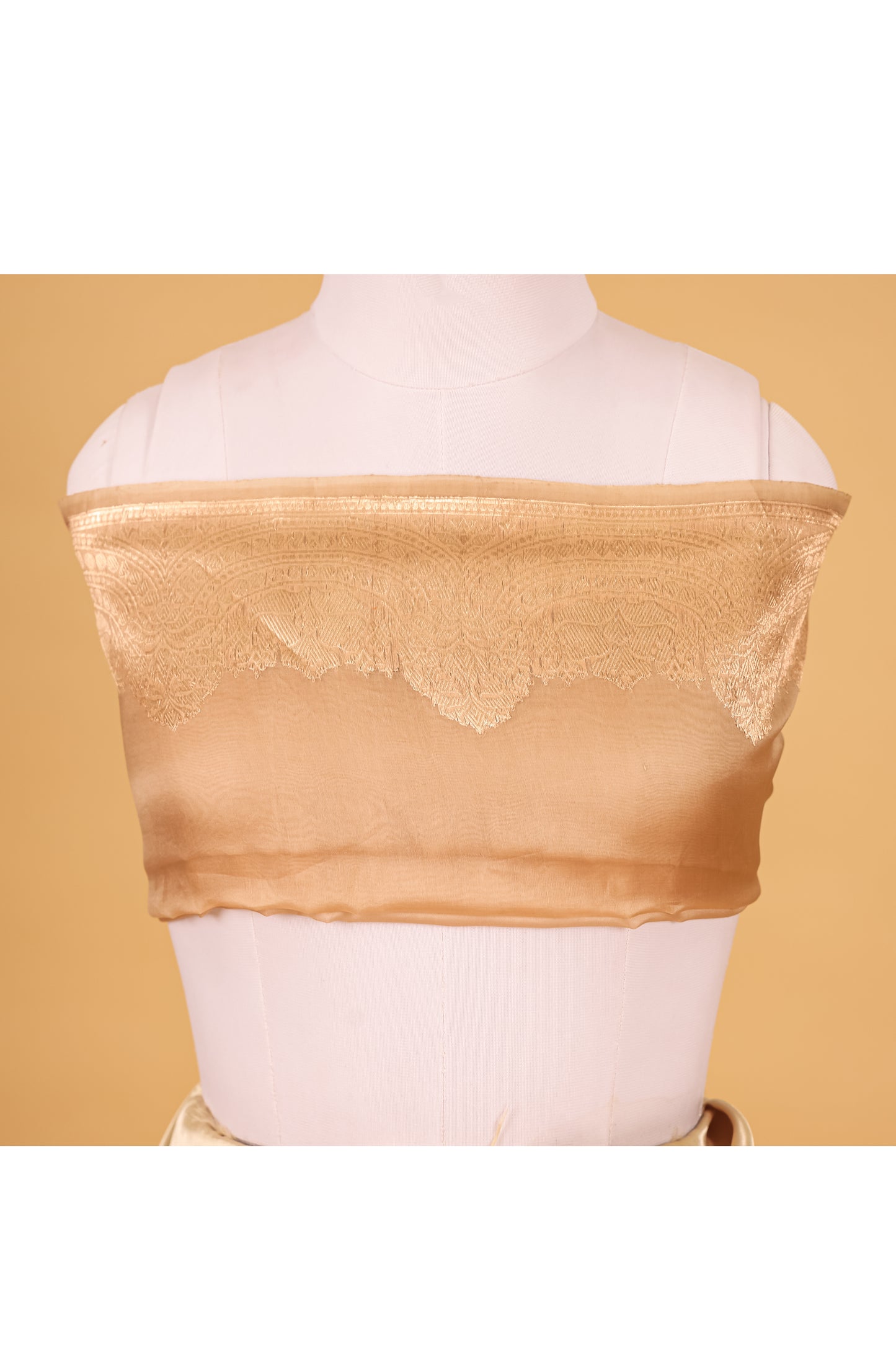 Gold Organza Silk Kadhwa Saree - Panaya 