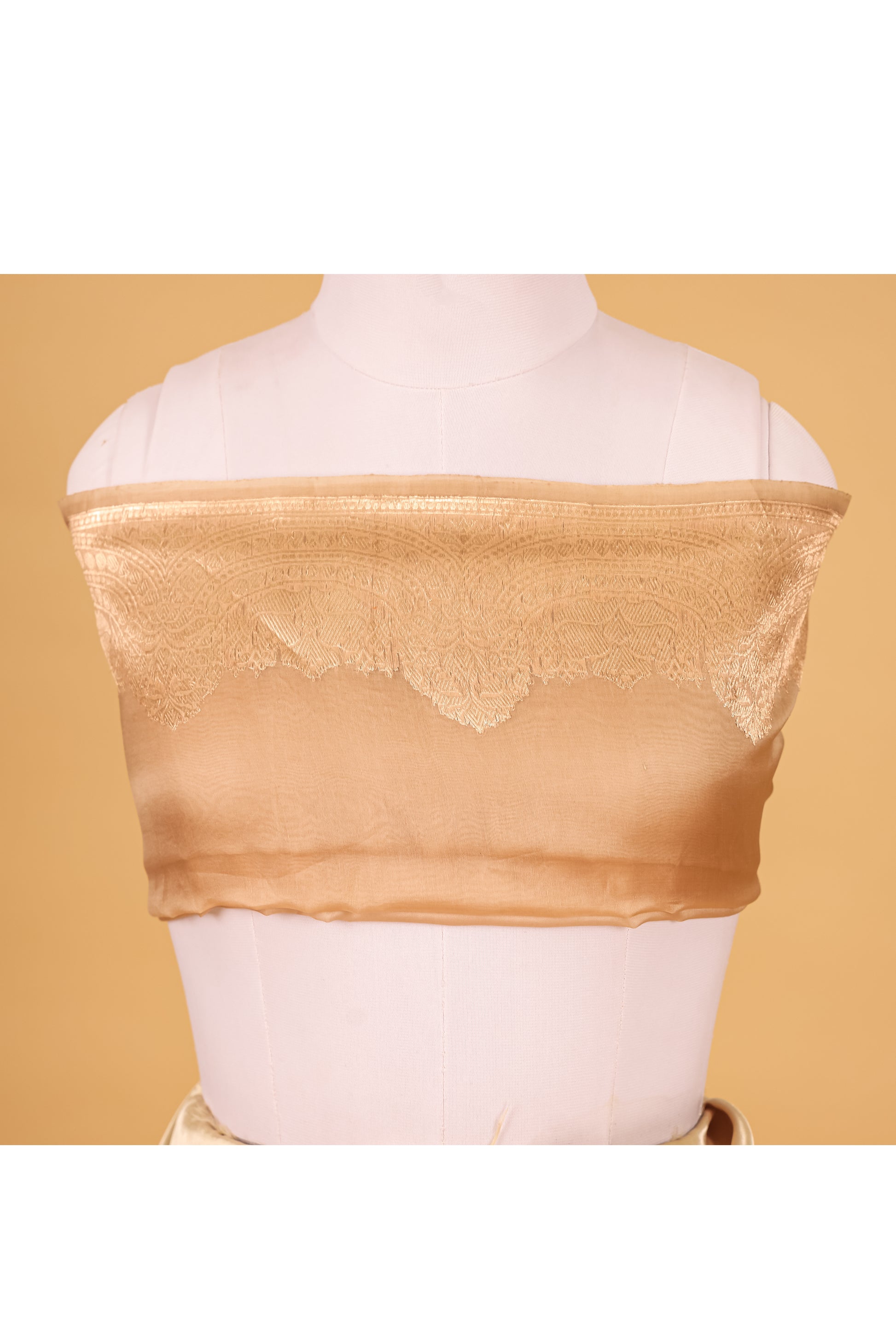 Gold Organza Silk Kadhwa Saree