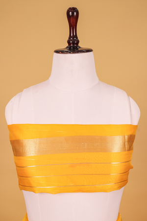 Yellow Organza Silk Saree — Kadwa Boota