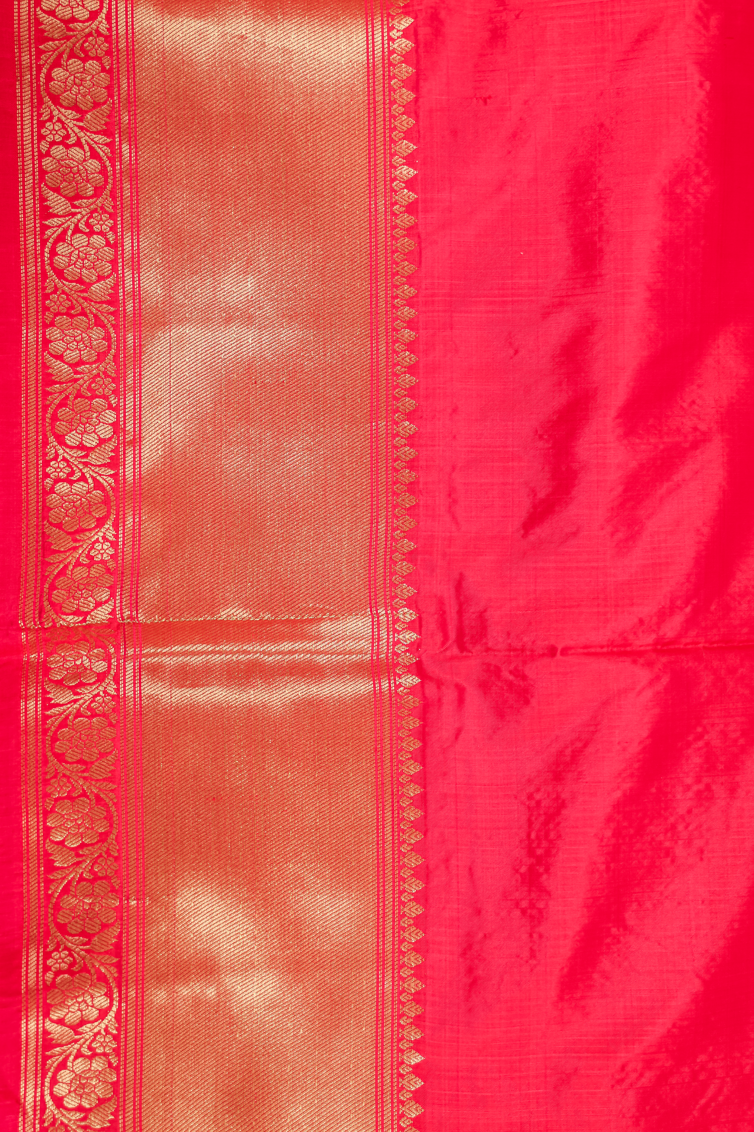 Rani Pink Katan Pure Silk Kadhwa Saree