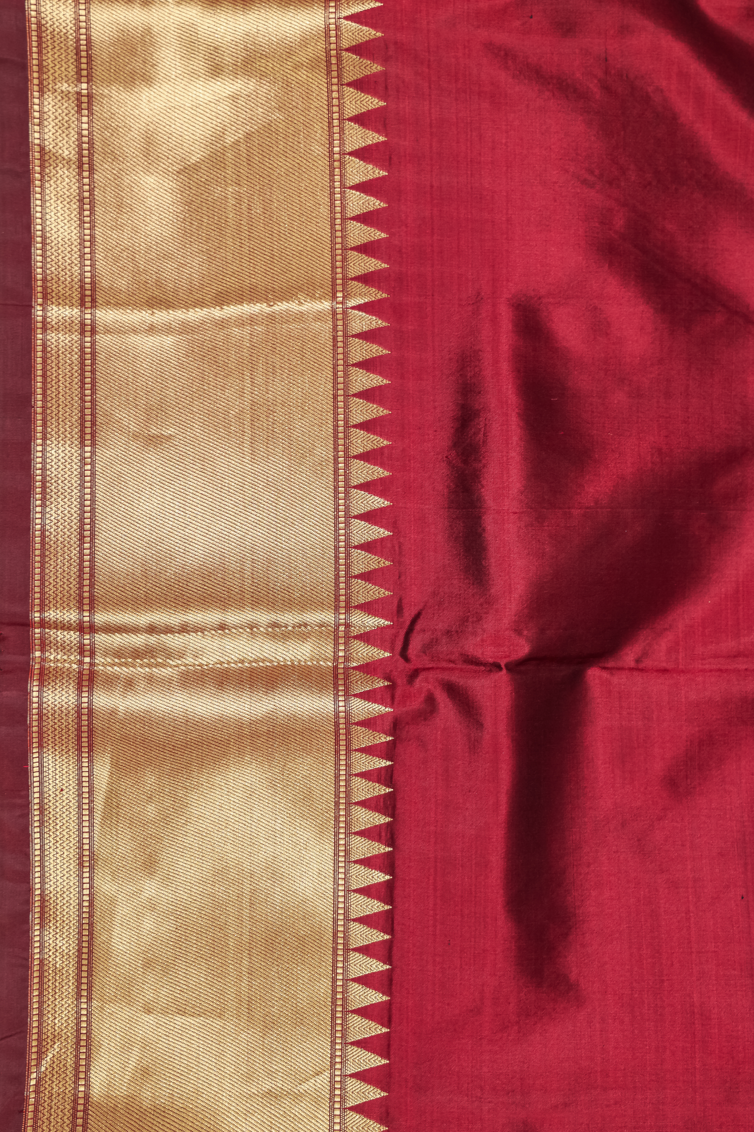 Chocolate Katan Pure Silk Kadhwa Saree