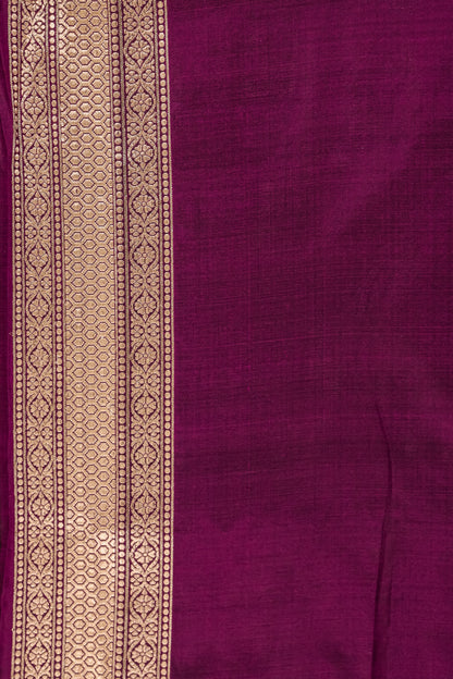 Purple Katan Pure Silk Kadhwa Saree