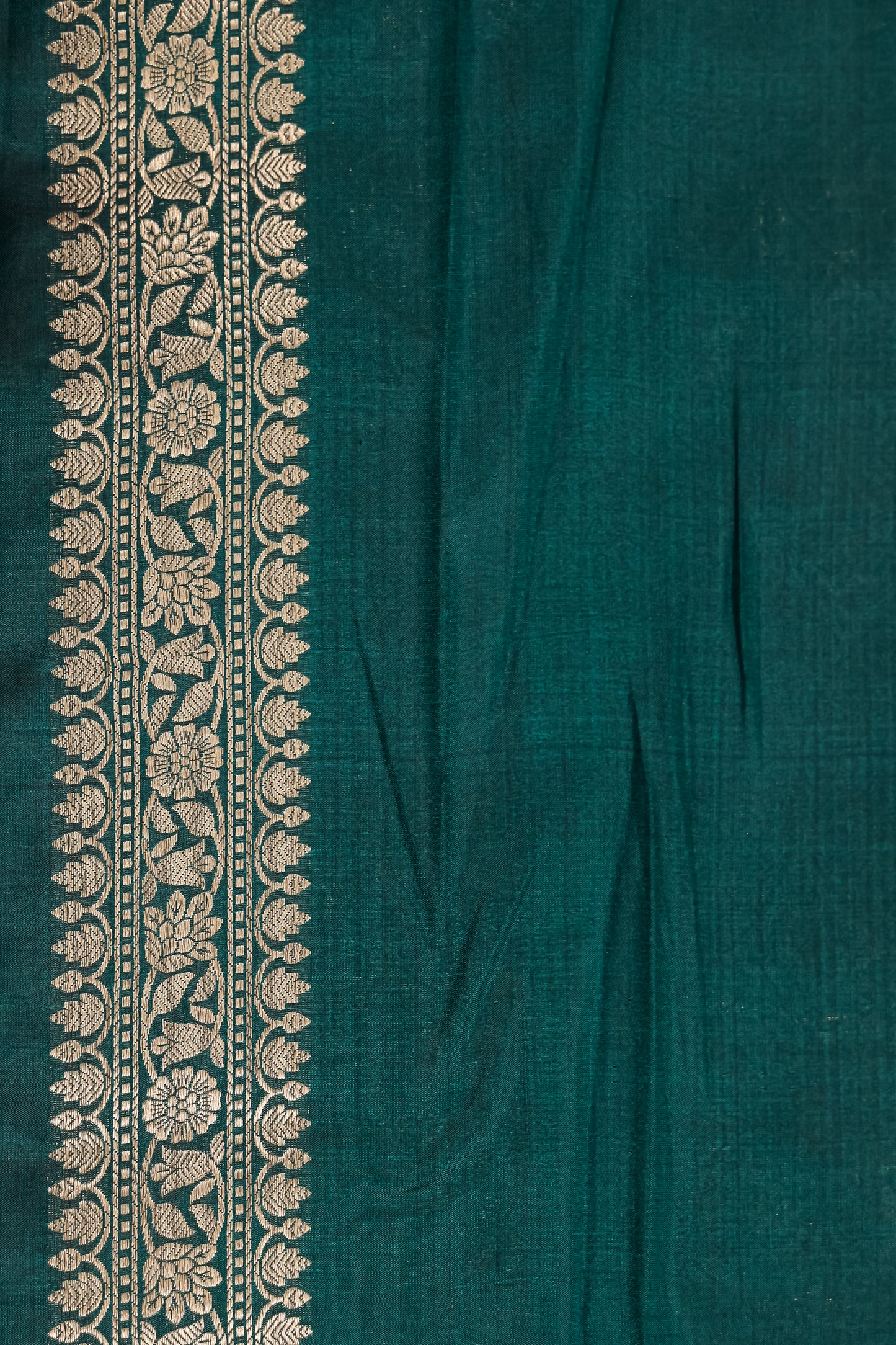 Green Katan Pure Silk Cutwork Saree