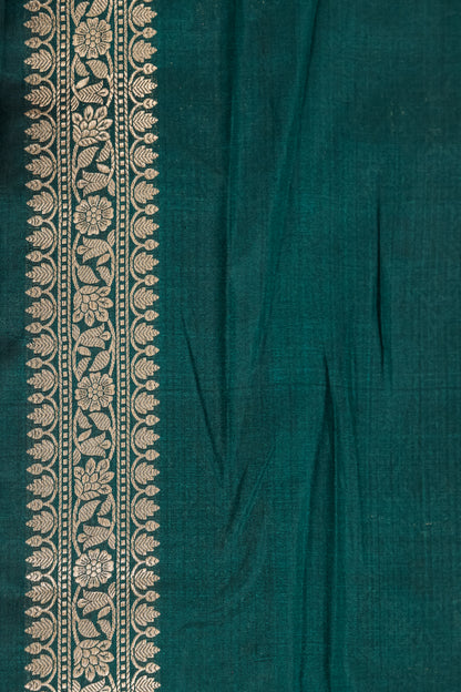 Green Katan Pure Silk Cutwork Saree