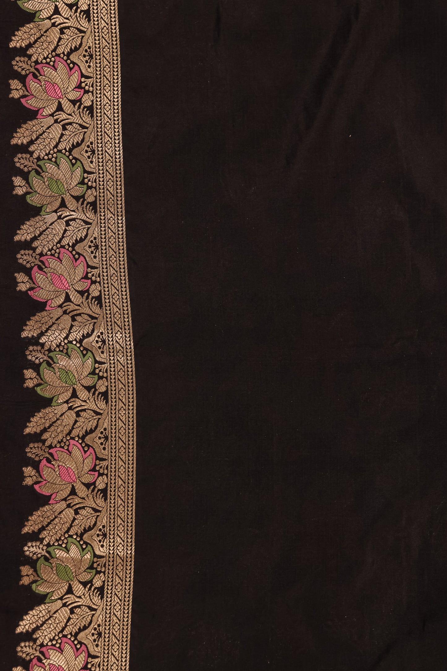 Black Katan Pure Silk Cutwork Saree