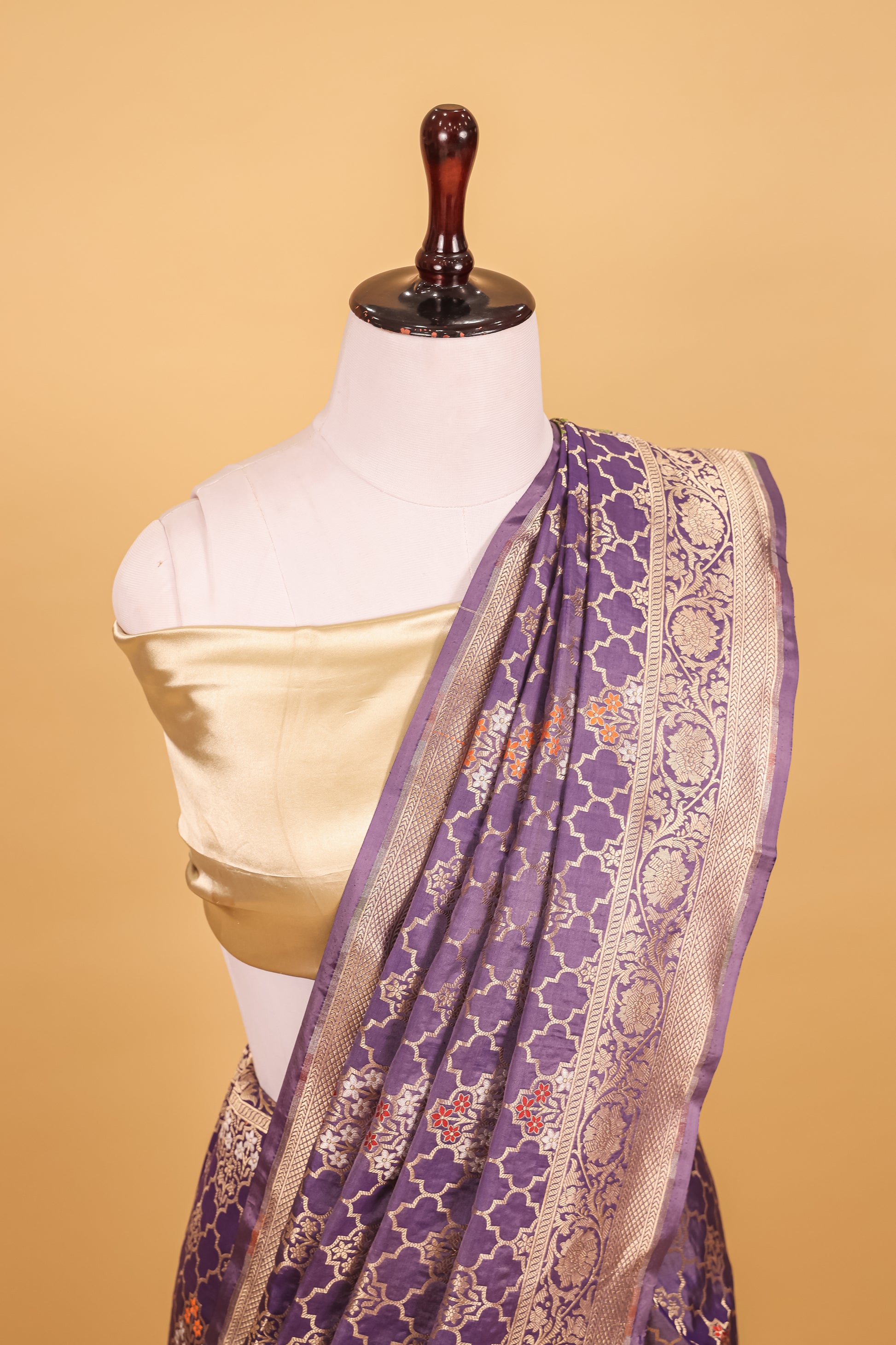 Blue Katan Pure Silk Kadhwa Saree