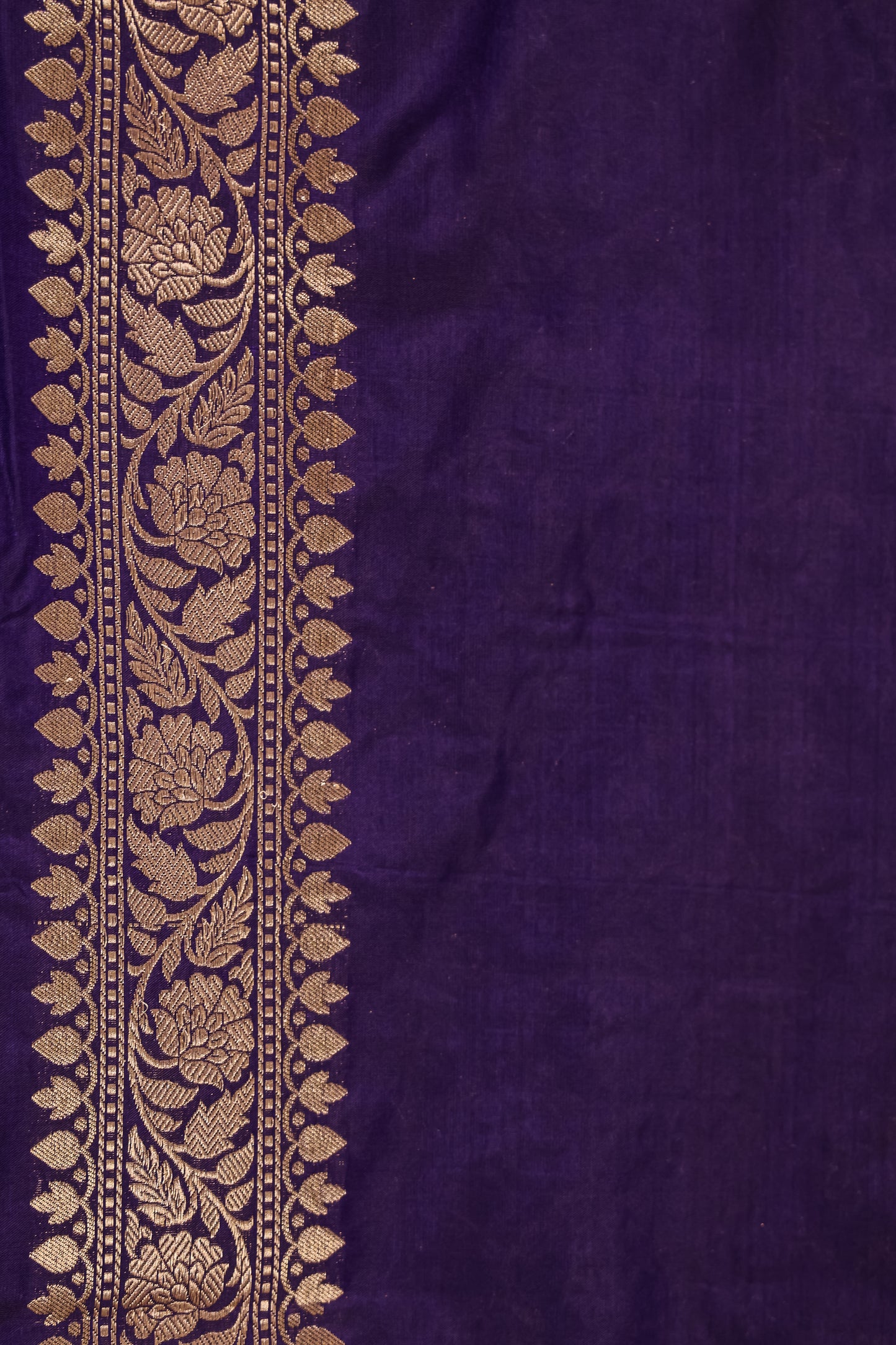 Royal Blue Katan Pure Silk Kadhwa Saree