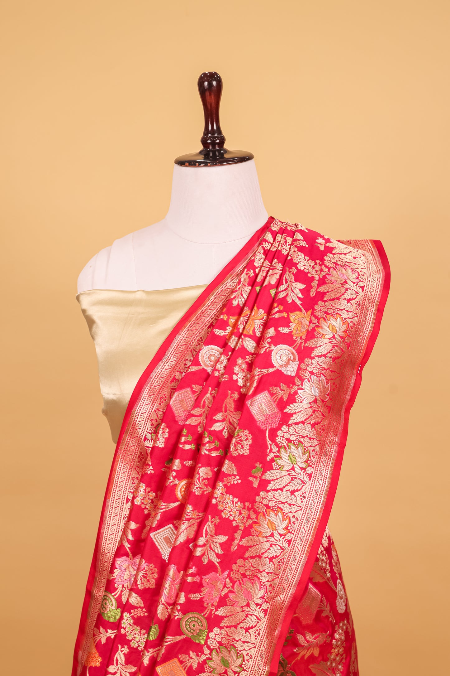 Rani Pink Katan Pure Silk Cutwork Saree - Panaya 