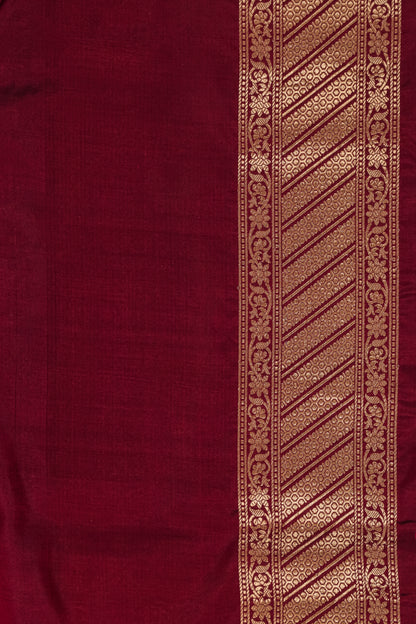 Magenta Katan Pure Silk Cutwork Saree